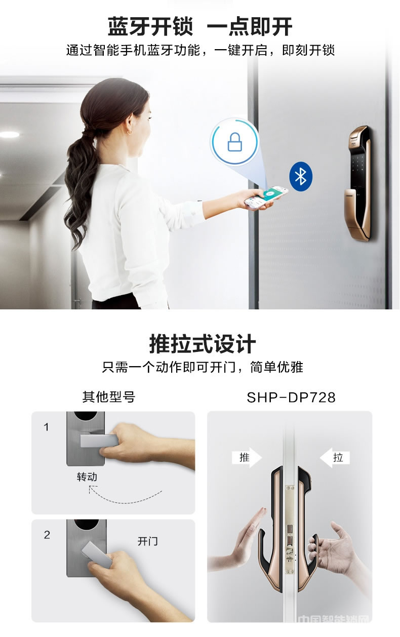 英碩指紋鎖 三星指紋密碼鎖 手機開門智能鎖