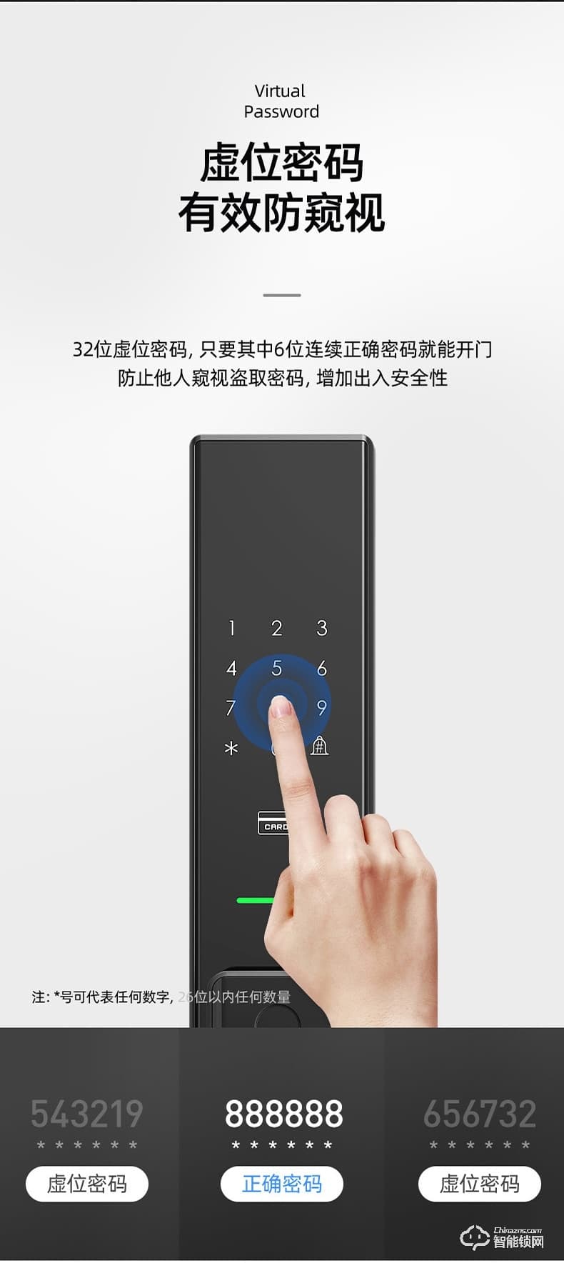 VOC智能鎖 T8推拉式家用防盜門智能鎖