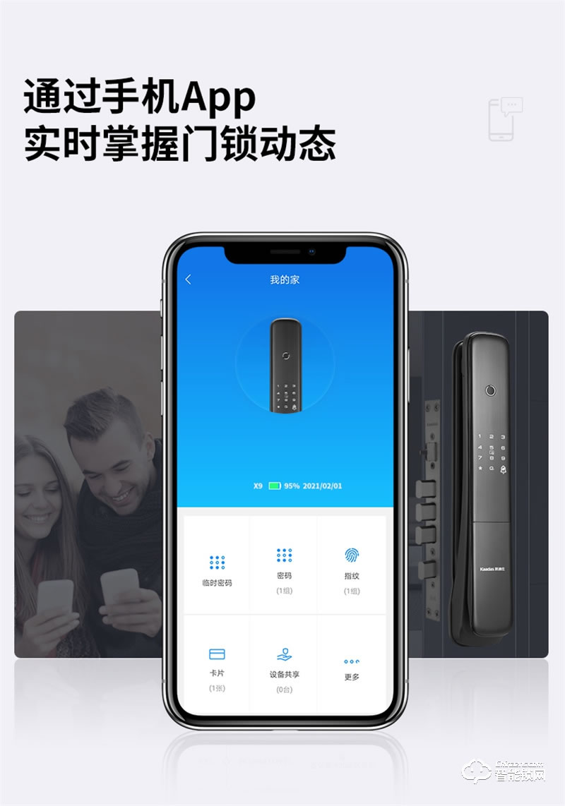 凱迪仕X9智能鎖 家用防盜門智能鎖電子門鎖