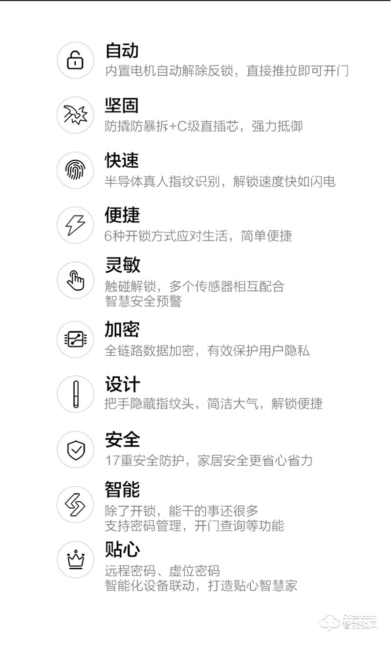 聯(lián)想智能指紋鎖A2 家用防盜門鎖密碼電子門鎖