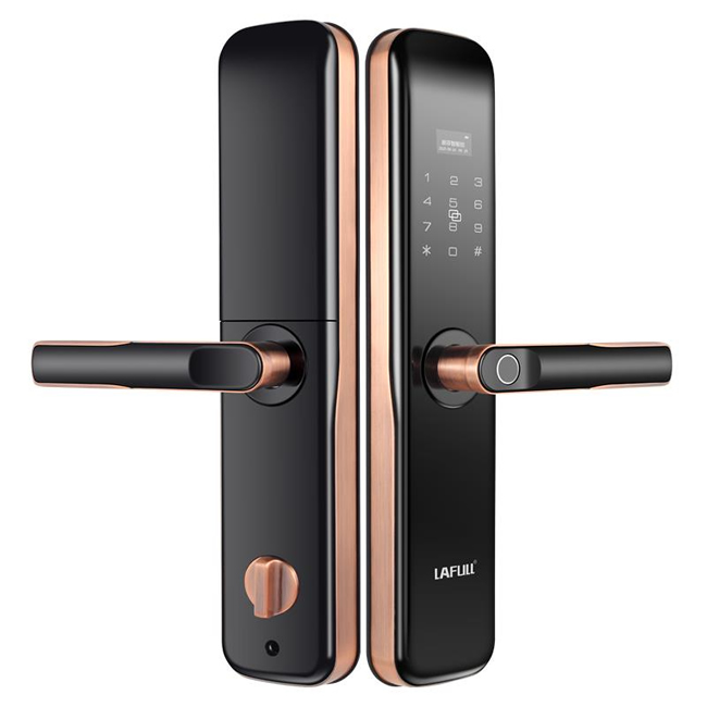 朗菲智能鎖 家用防盜門免開孔入戶門電子鎖