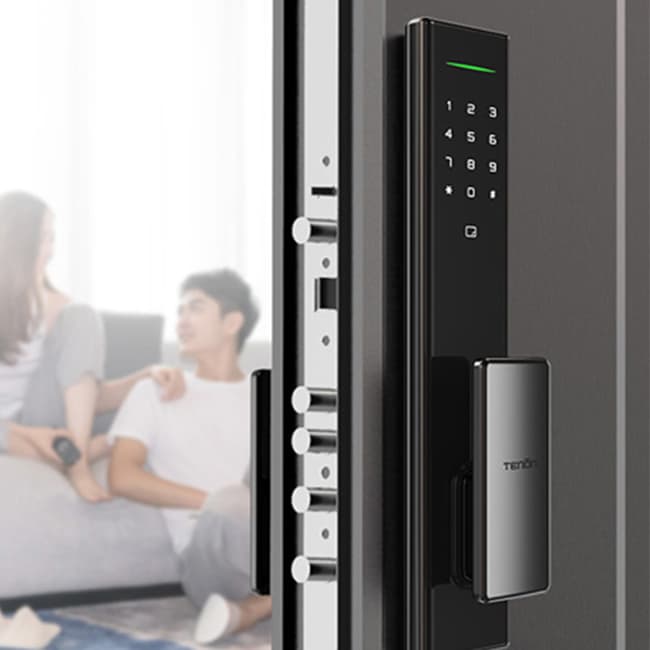 亞太天能A5全自動指紋鎖 門內(nèi)外雙芯升級